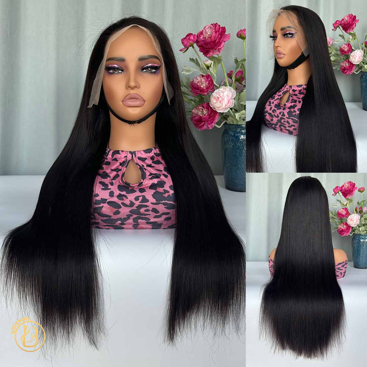 Mink Cambodian Hair 13x4 Frontal Straight  Wave 200% density Wig NO.2 texture