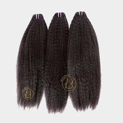 Mink Cambodian Kinky Straight Wave  Hair 3 Bundles