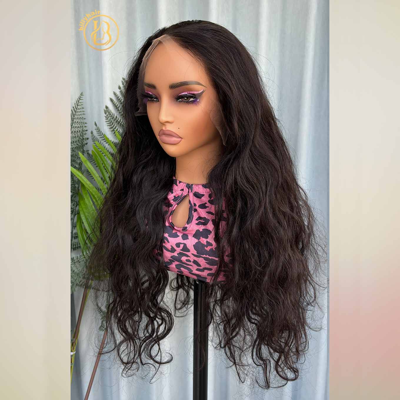 Mink Cambodian Hair 13x4 Frontal Body Wave 200% density Wig NO.2 texture