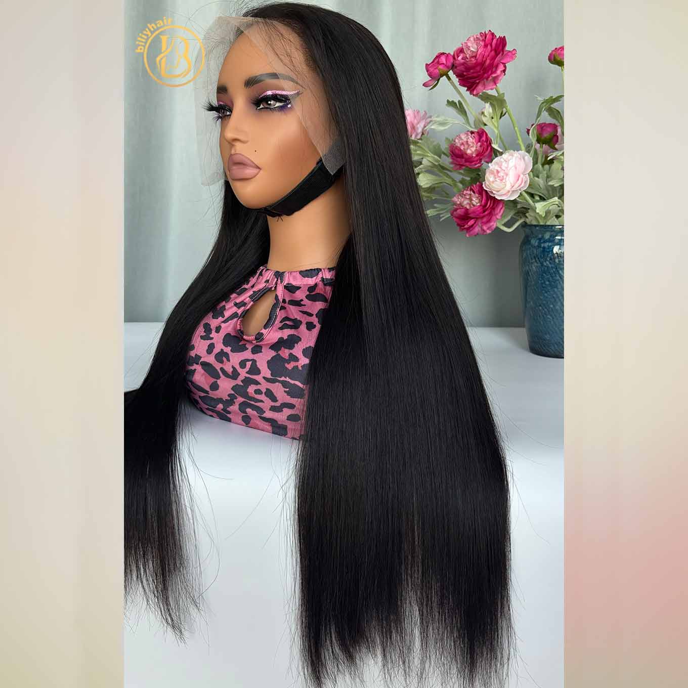 Mink Cambodian Hair 13x4 Frontal Straight  Wave 200% density Wig NO.2 texture