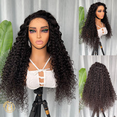 Mink Cambodian Hair 6x6 Frontal Curly  Wave 200% density Wig NO.2 texture