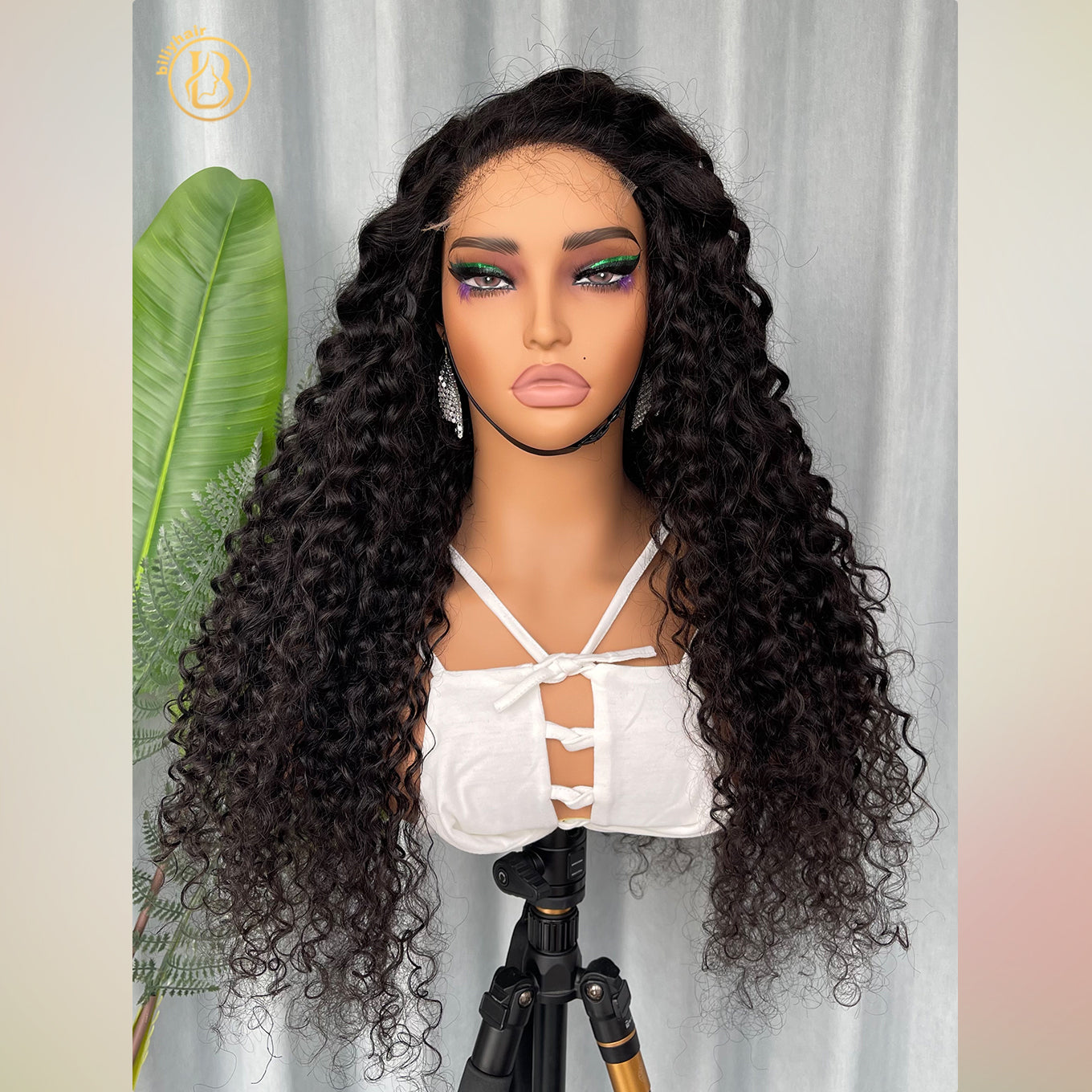 Mink Cambodian Hair 6x6 Frontal Curly  Wave 200% density Wig NO.2 texture