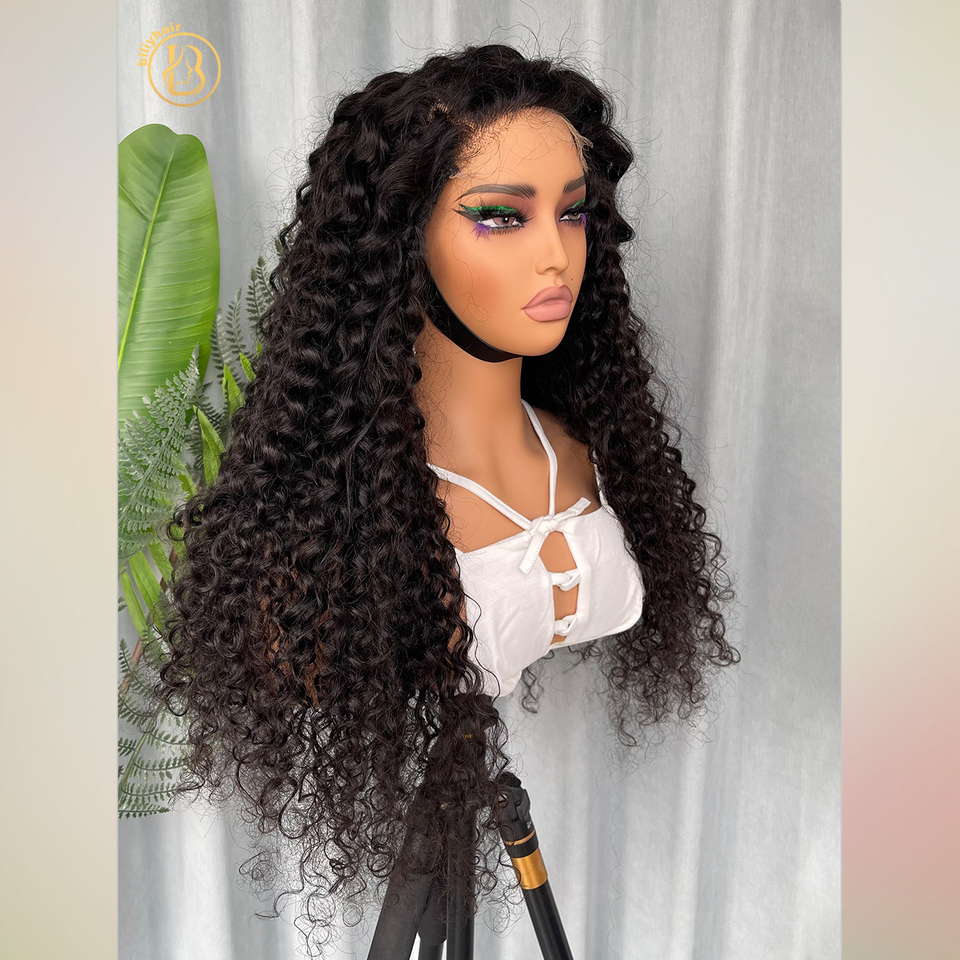 Mink Cambodian Hair 6x6 Frontal Curly  Wave 200% density Wig NO.2 texture