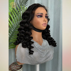 Mink Cambodian Hair 13x6 Frontal loose Wave 200% density Wig NO.2 texture